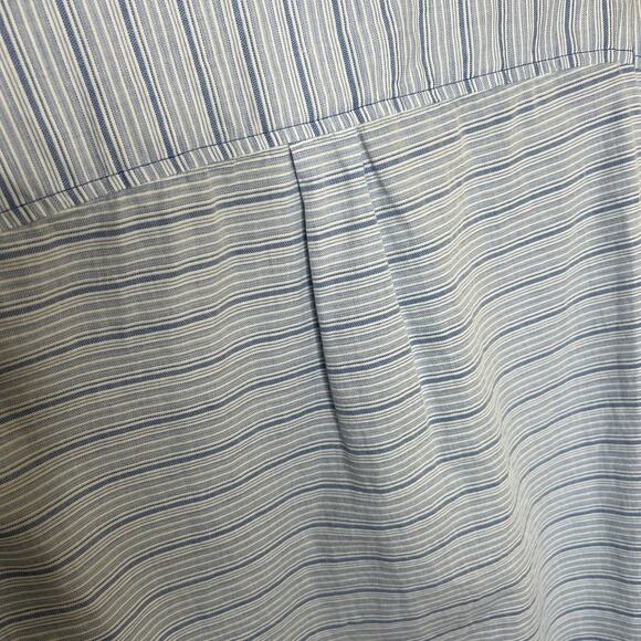 Original Penguin Light Blue Stripe Long Sleeve Woven Button Up Medium - Picture 7 of 9